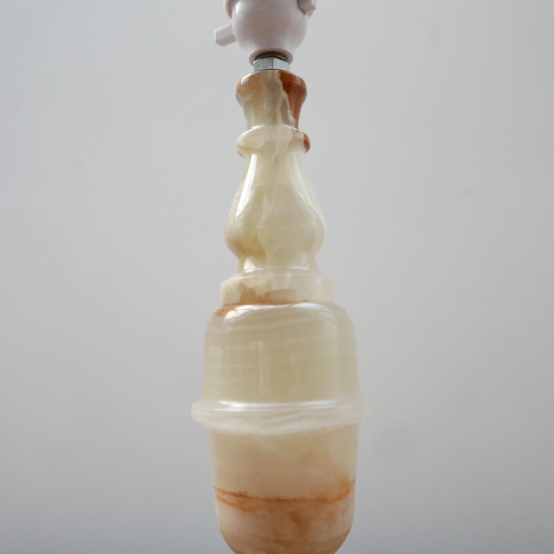 Vintage alabaster table lamp, England 1970