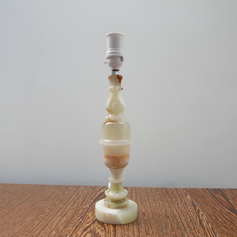 Vintage alabaster table lamp, England 1970