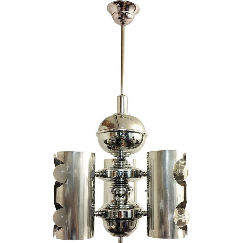 Vintage silver pendant lamp