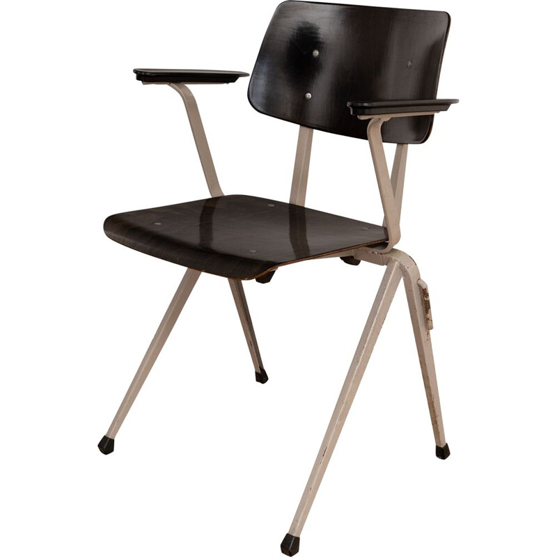 S17 industrial chair with armrests by Galvanitas