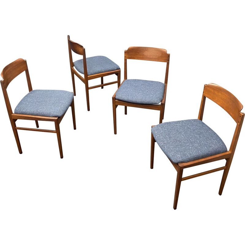 Ensemble de 4 chaises vintage, Danemark 1960