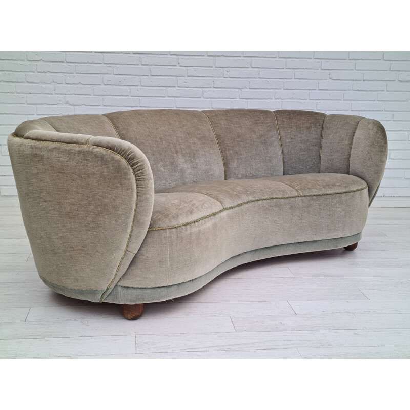 Mid-century Danish curved backed sofa, 1950