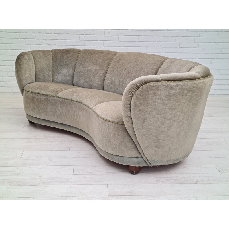 Mid-century Danish curved backed sofa, 1950