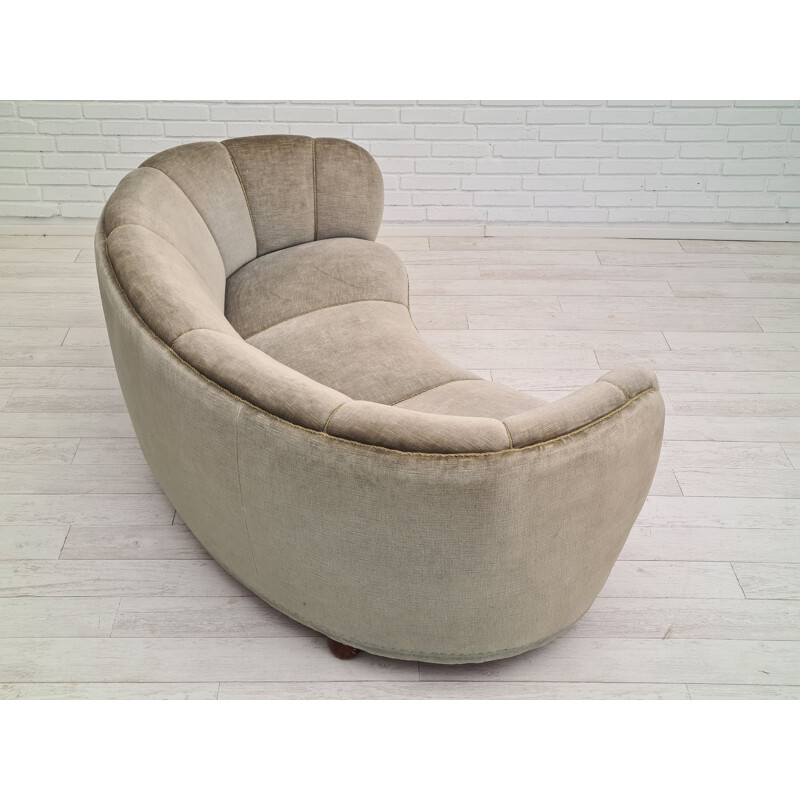 Mid-century Danish curved backed sofa, 1950