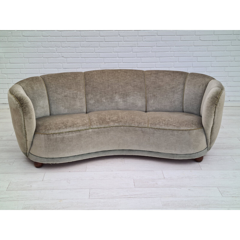 Mid-century Danish curved backed sofa, 1950