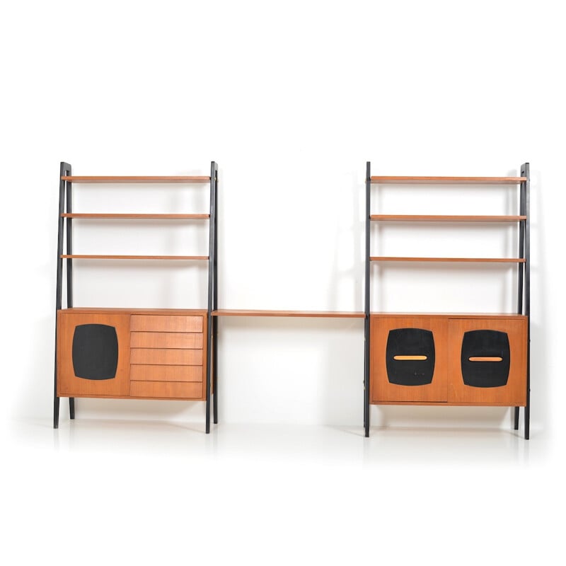 Bookshelf in teak and lacquered wood by Gillis LUNDGREN for Ikea - 1950s