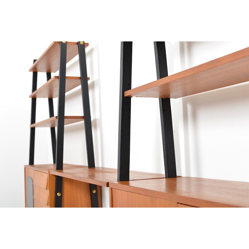 Bookshelf in teak and lacquered wood by Gillis LUNDGREN for Ikea - 1950s