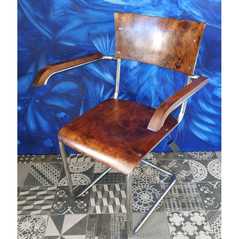 Tubular vintage chair by Mart Stam, Czechoslovakia