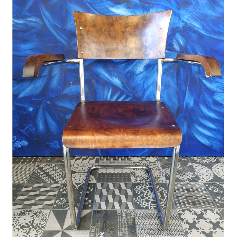 Tubular vintage chair by Mart Stam, Czechoslovakia
