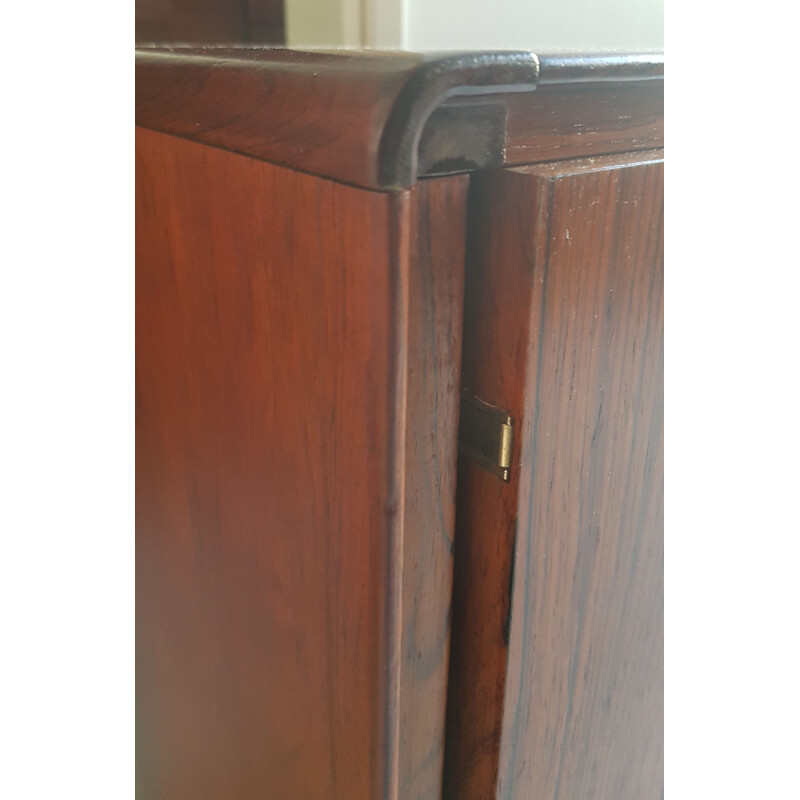 Rosewood and teak vintage Franeker sideboard with glass knobs by William Watting for Fristho, 1960s