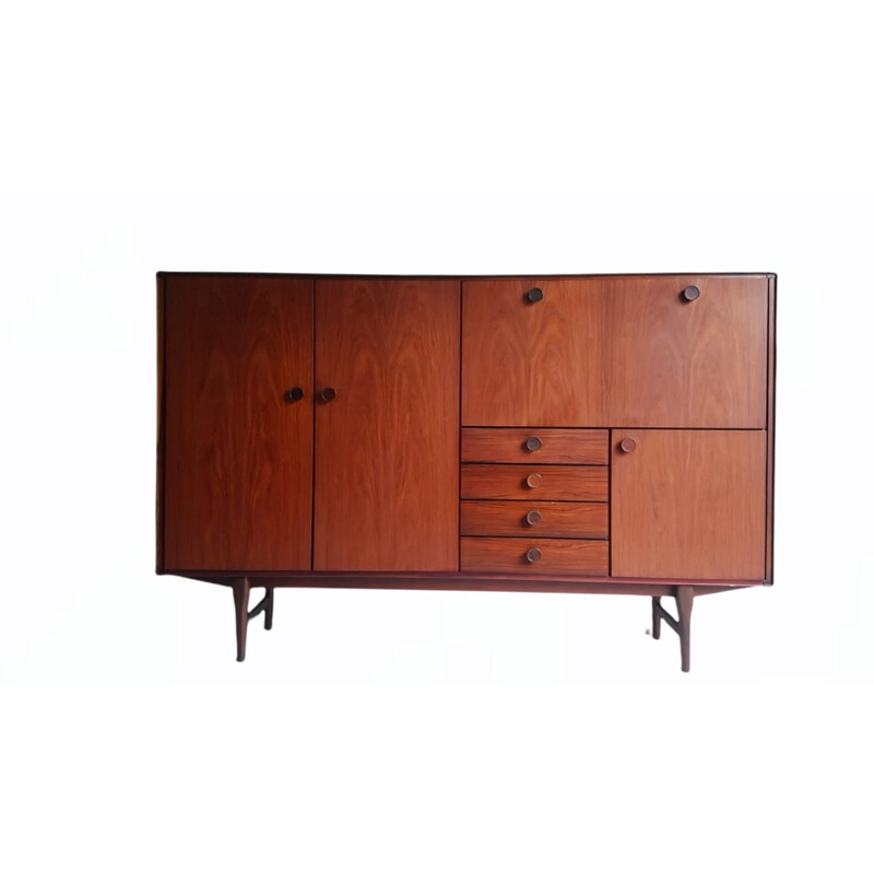 Teak and rosewood vintage highboard by Marten Franckena for Fristho, 1962