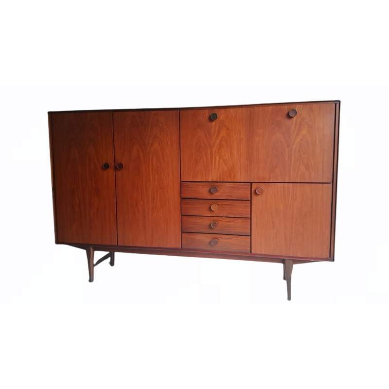 Teak and rosewood vintage highboard by Marten Franckena for Fristho, 1962