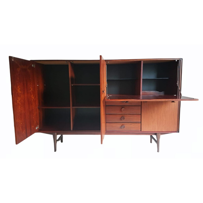 Teak and rosewood vintage highboard by Marten Franckena for Fristho, 1962