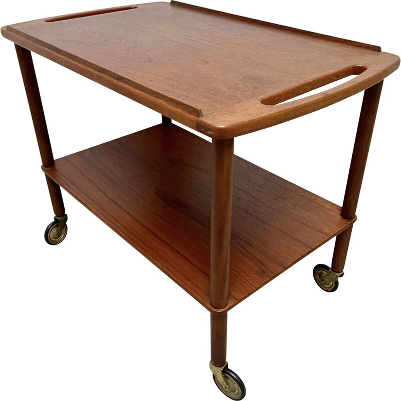 Mid-century teak trolley bar