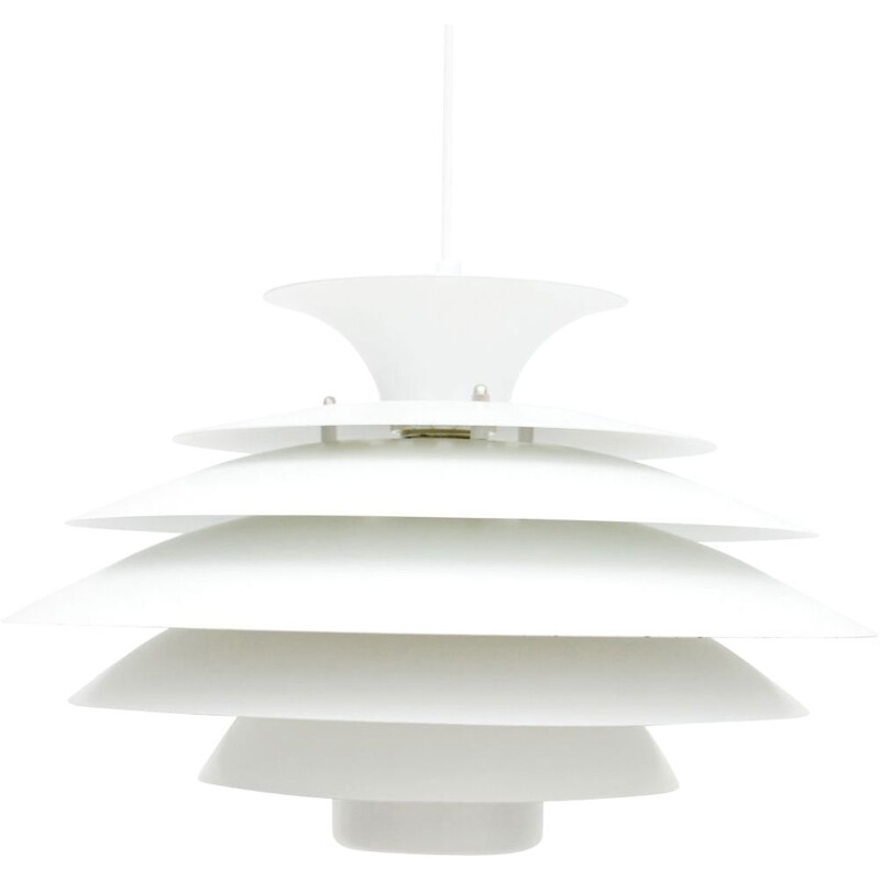 Suspension vintage Form Light blanche, Danemark 1970