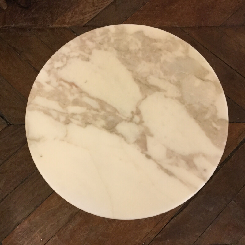 Knoll gueridon in Arabescato marble, Eeero SAARINEN - 1970s