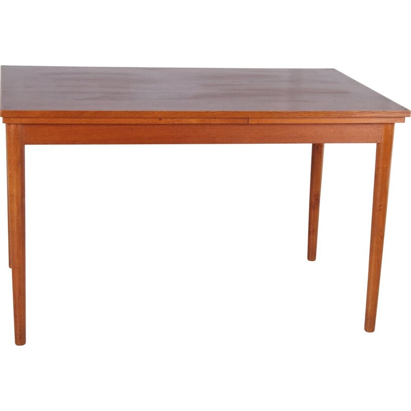 Vintage Danish teak dining table with pull-out top, 1960