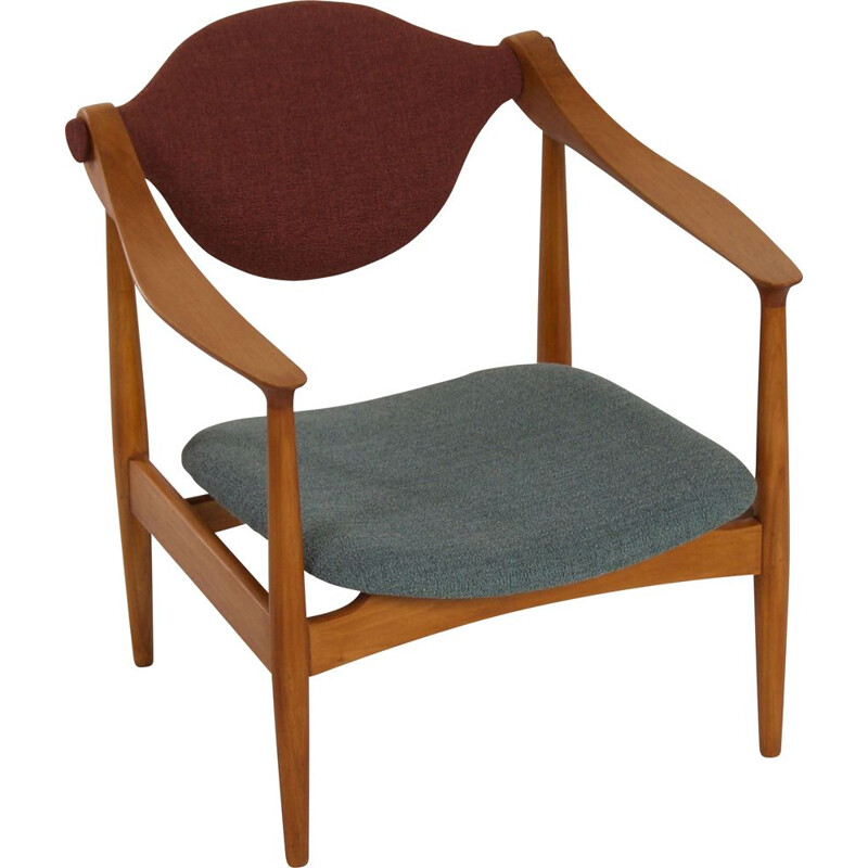 Danish vintage armchair made of pear wood, 1960s