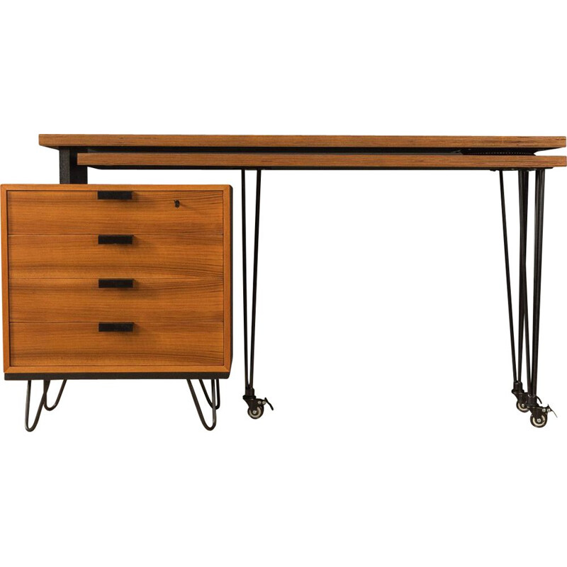 Vintage walnut desk, Germany 1960s