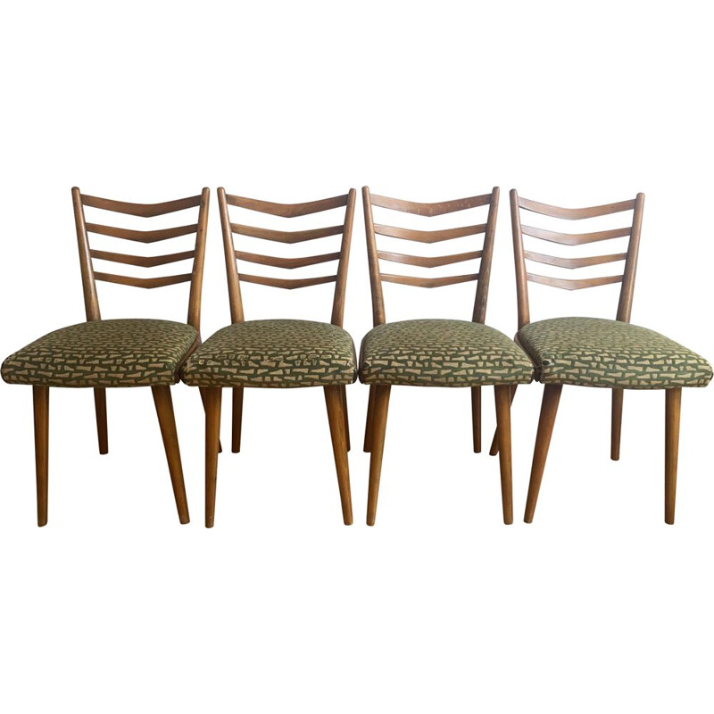 Set of 4 vintage Ton chairs, 1960s