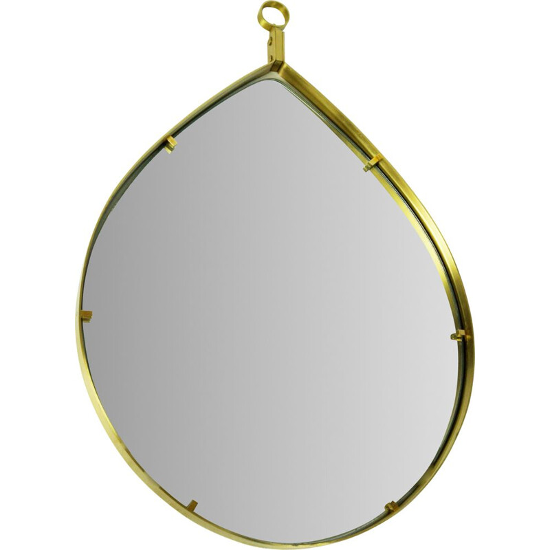 Miroir vintage en laiton, Italie