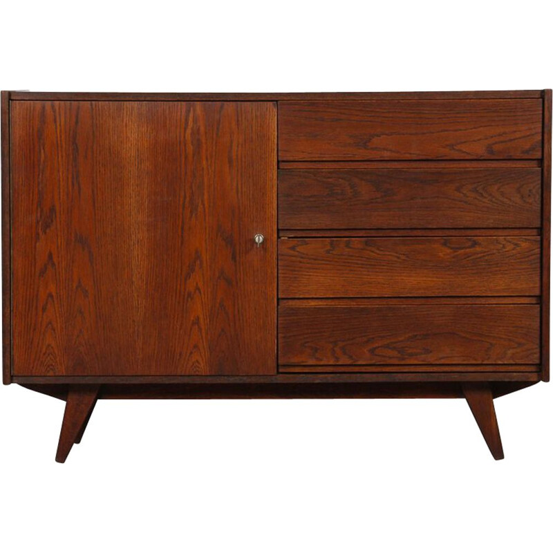 Dark vintage chest of drawers by Jiroutek for Interier Praha, 1960