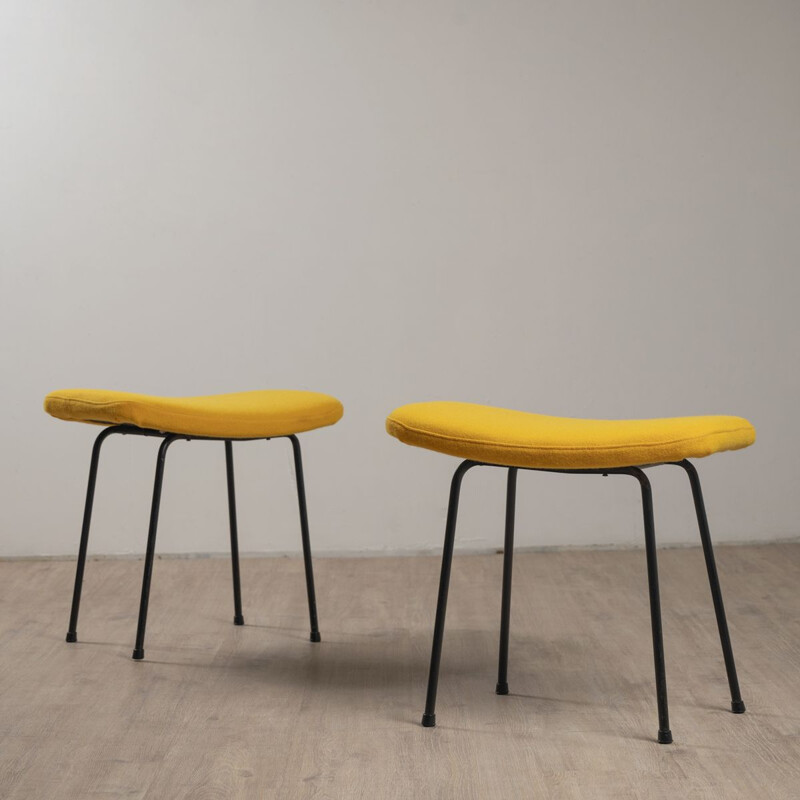 Pair of vintage stools by Pierre Paulin for thonet, 1956