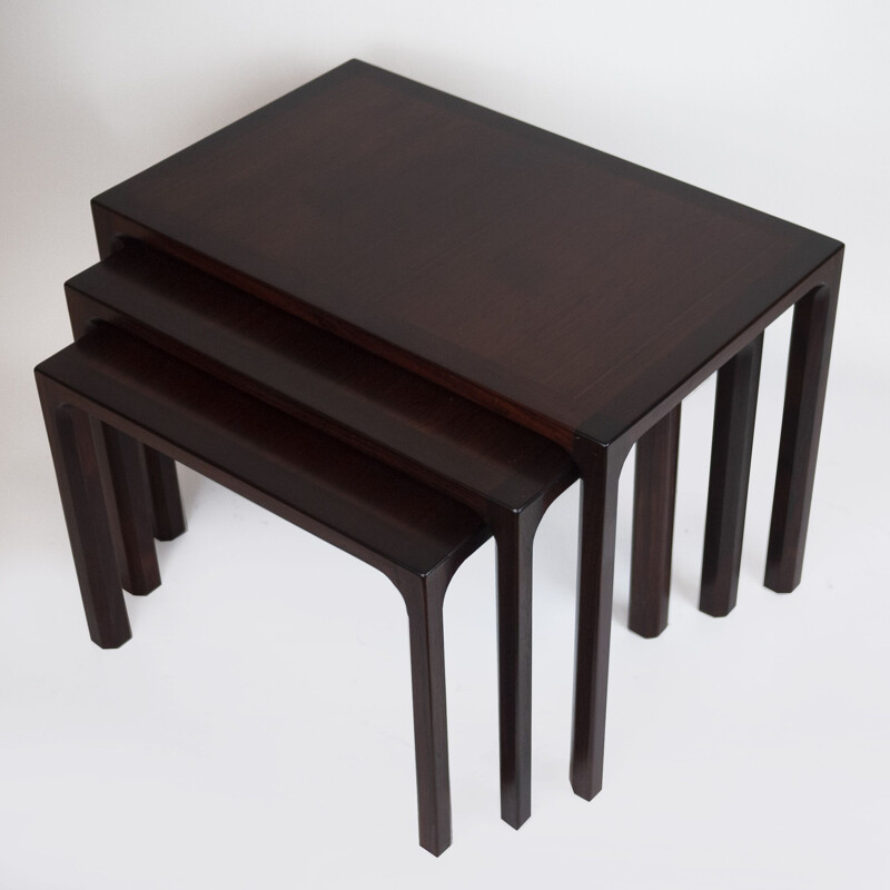 Mid-century rosewood nesting tables by Kai Kristiansen, 1960s