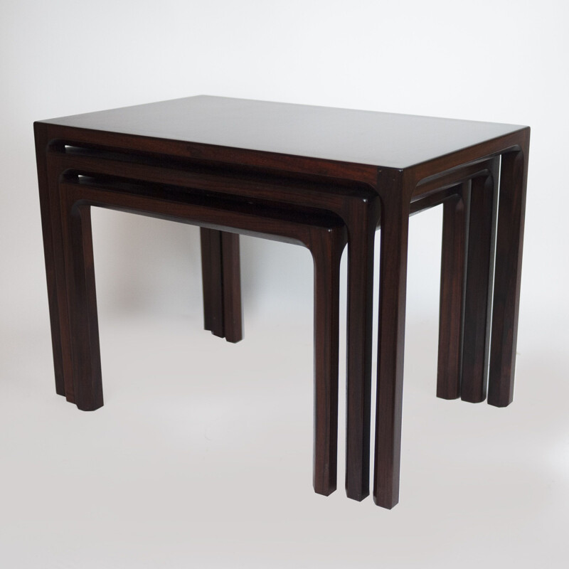 Mid-century rosewood nesting tables by Kai Kristiansen, 1960s