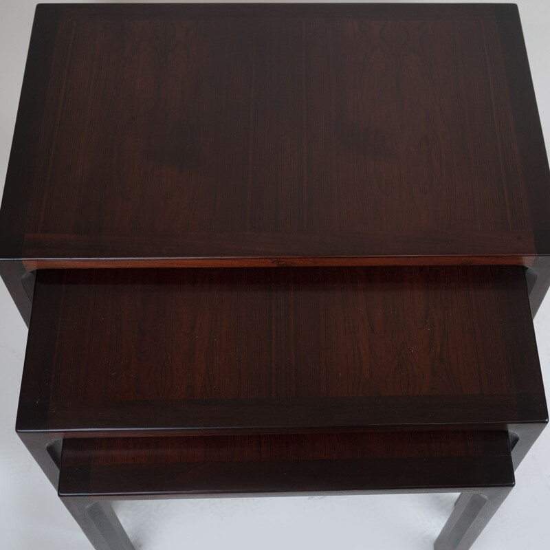 Mid-century rosewood nesting tables by Kai Kristiansen, 1960s