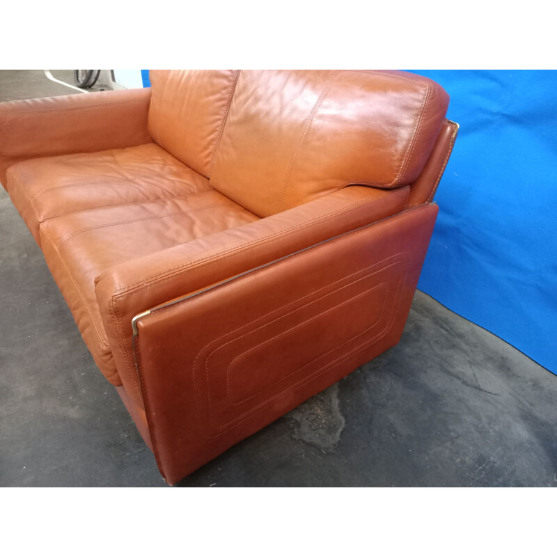 Vintage leather sofa by Baxter Miami