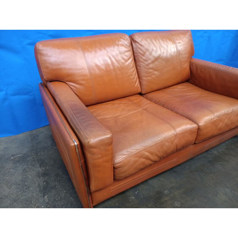 Vintage leather sofa by Baxter Miami