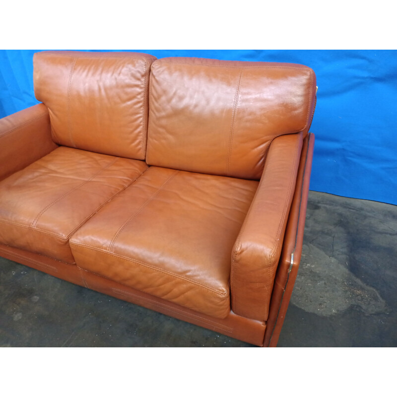 Vintage leather sofa by Baxter Miami