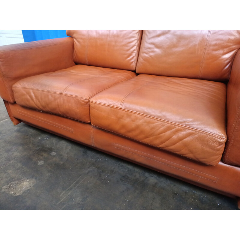 Vintage leather sofa by Baxter Miami