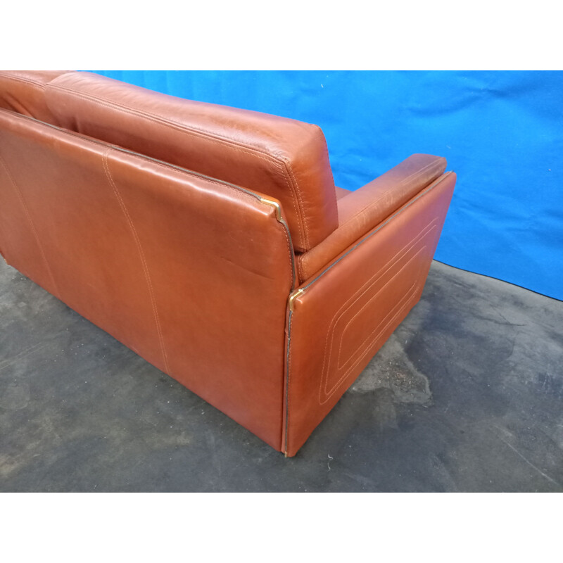 Vintage leather sofa by Baxter Miami