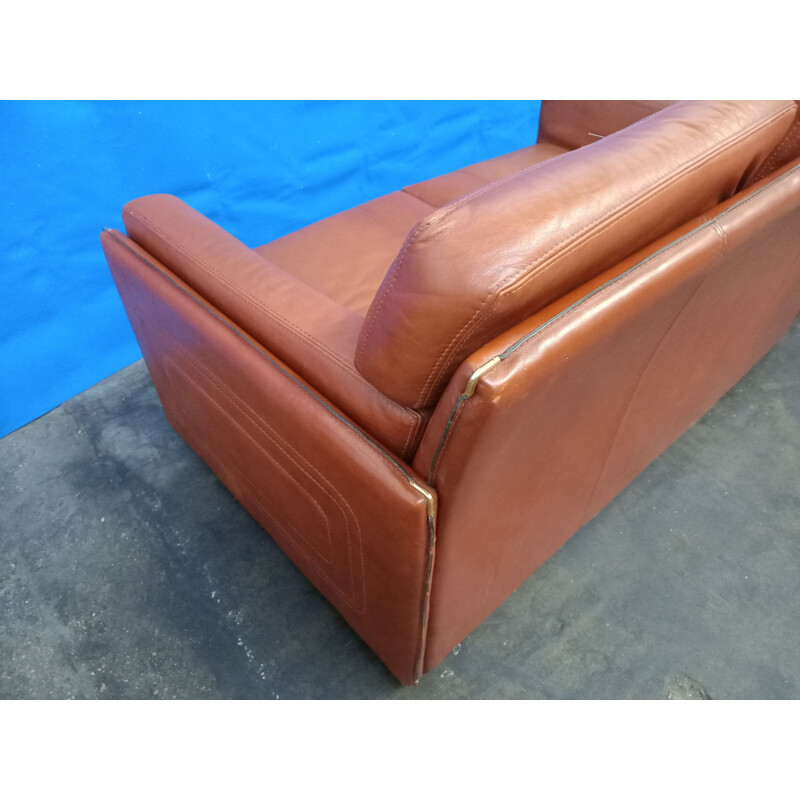 Vintage leather sofa by Baxter Miami