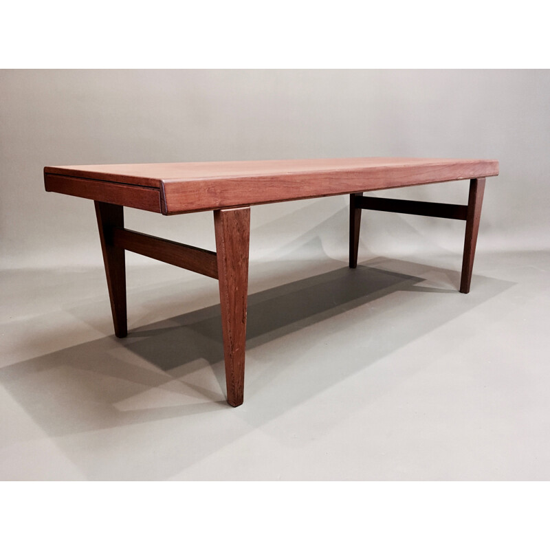 Scandinavian vintage teak coffee table by Johannes Andersen, 1950