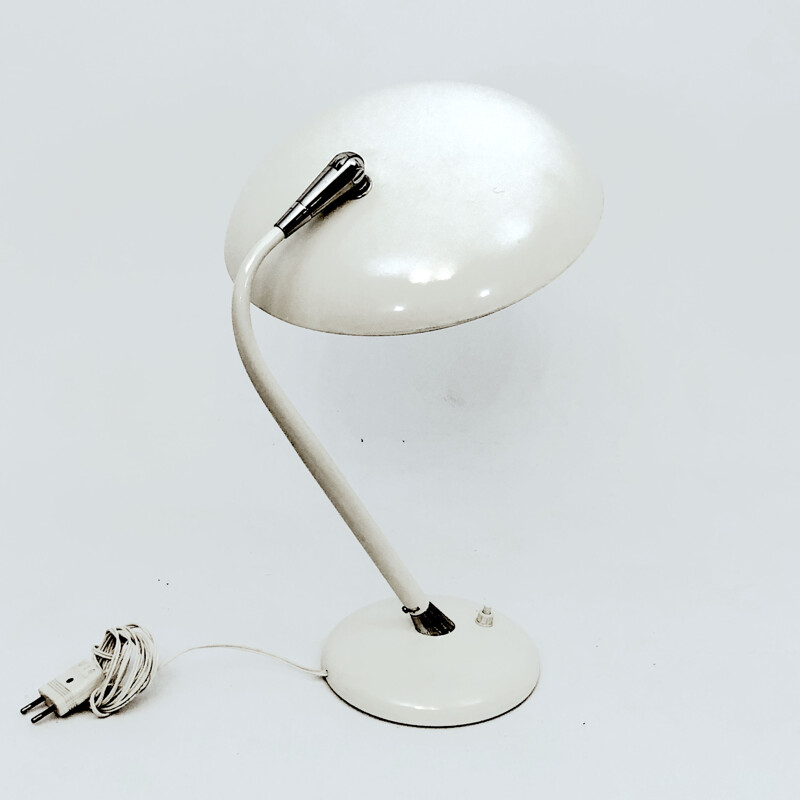 Lampada da tavolo vintage bianca di Stilnovo, Italia 1950