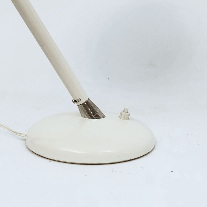 Vintage witte tafellamp van Stilnovo, Italië 1950