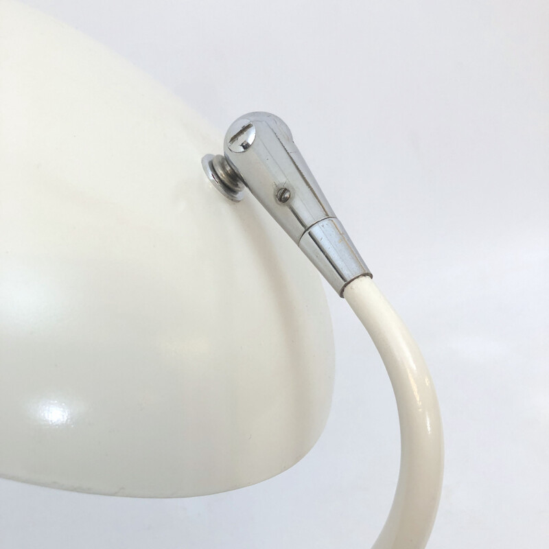 Lampe de table vintage blanche de Stilnovo, Italie 1950