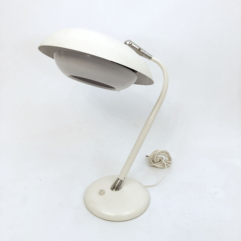 Vintage witte tafellamp van Stilnovo, Italië 1950