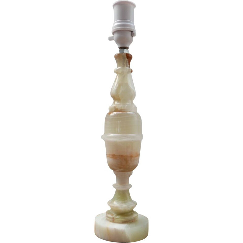 Vintage alabaster table lamp, England 1970