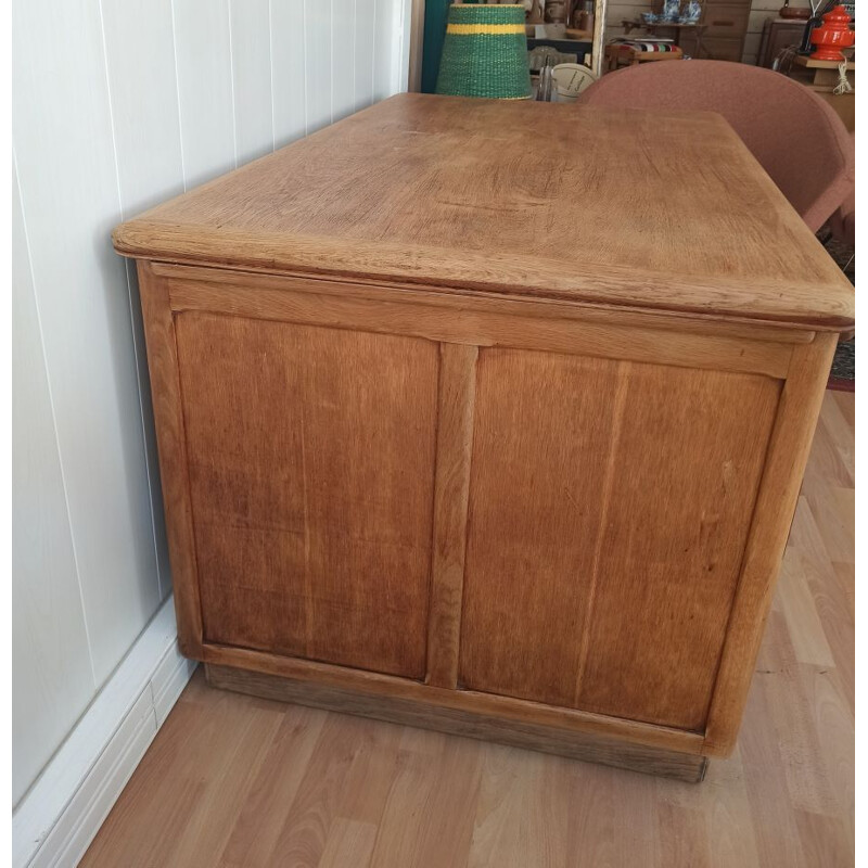 Vintage English desk in ashwood, 1950