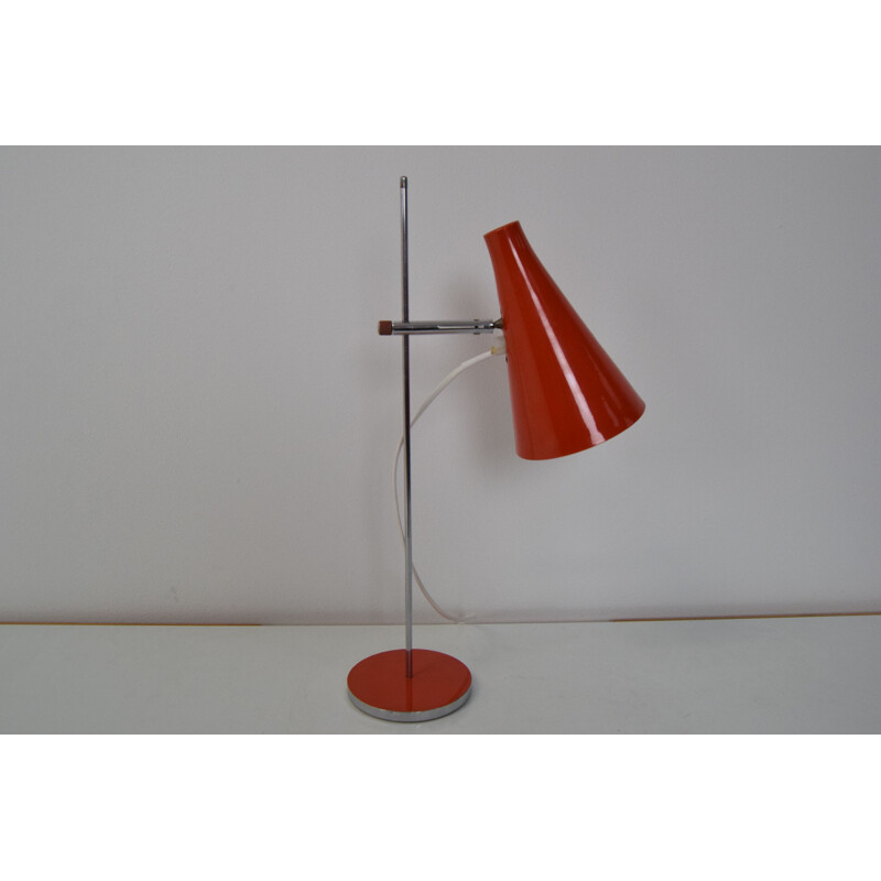 Vintage adjustable table lamp in chrome and lacquered metal by Lidokov, Czechoslovakia 1970