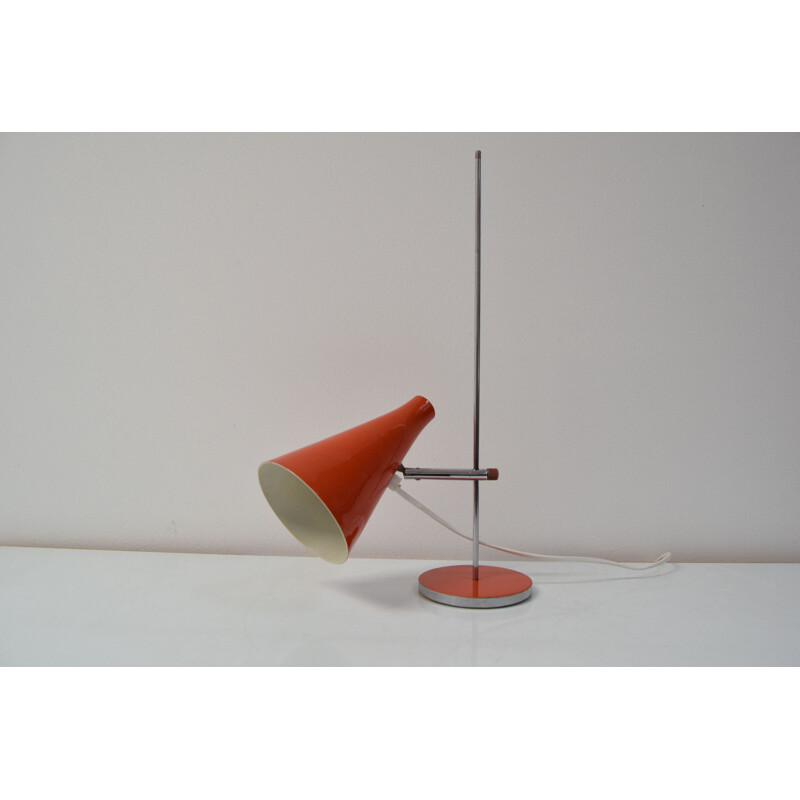 Vintage adjustable table lamp in chrome and lacquered metal by Lidokov, Czechoslovakia 1970