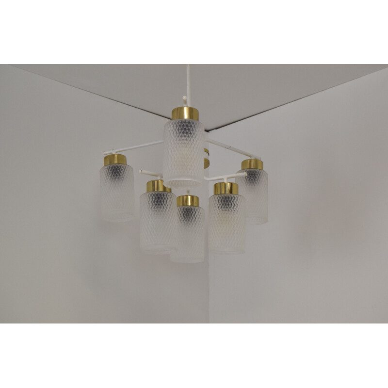 Mid-century chandelier by Instala Jilove u Decina, Czechoslovakia 1970s