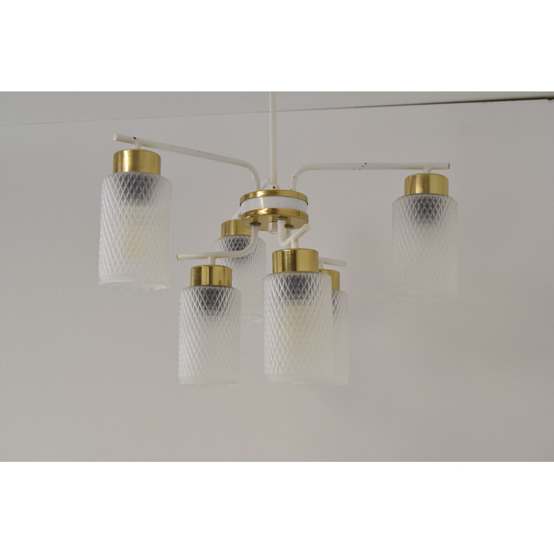 Mid-century chandelier by Instala Jilove u Decina, Czechoslovakia 1970s