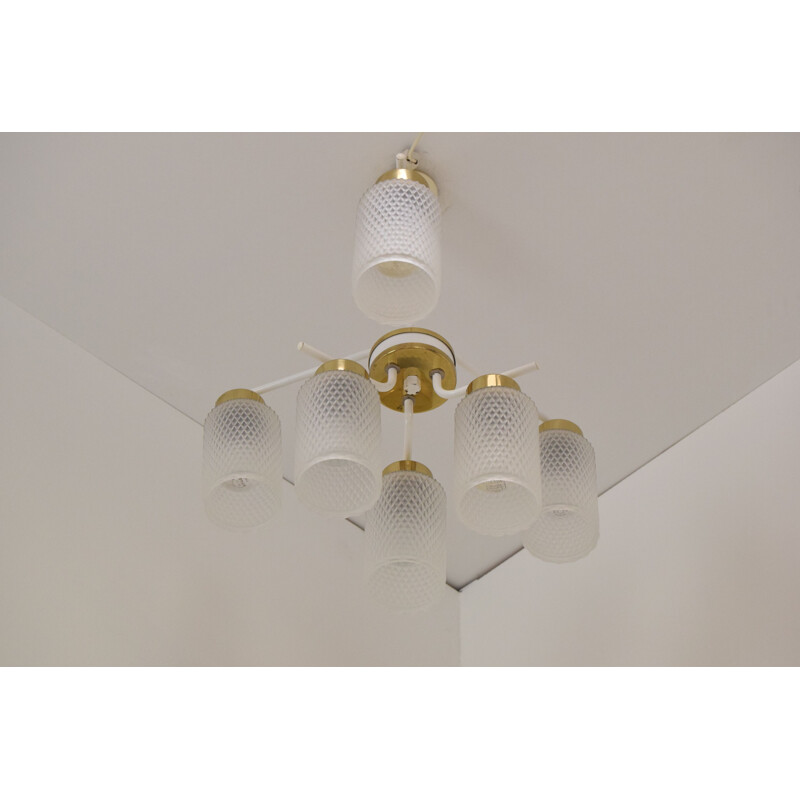 Mid-century chandelier by Instala Jilove u Decina, Czechoslovakia 1970s