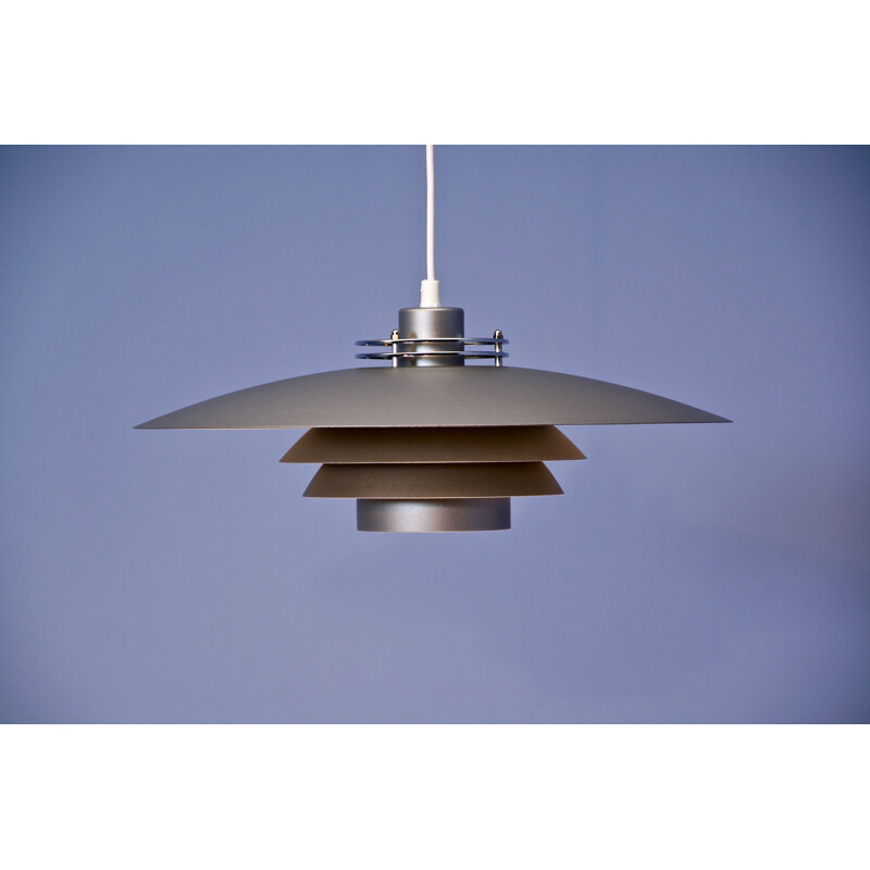 Lampada danese vintage a sospensione XL in grigio, 1970