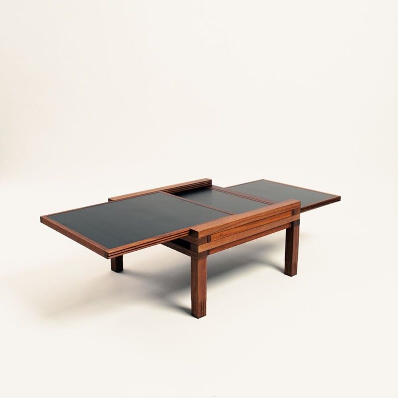 Table basse vintage Hexa par Bernard Vuarnesson pour Bellato, 1980